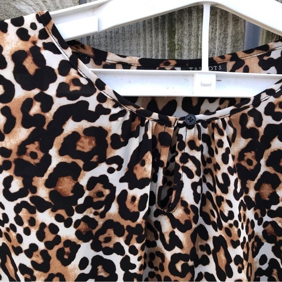 Talbots Leopard print tunic top - Picture 3 of 5